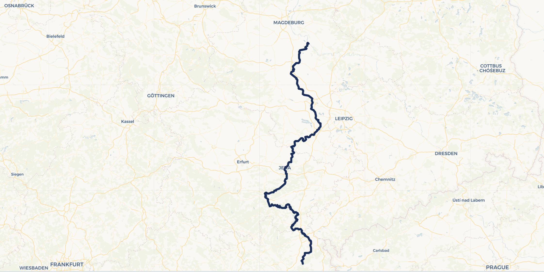 Saale Radweg Karte